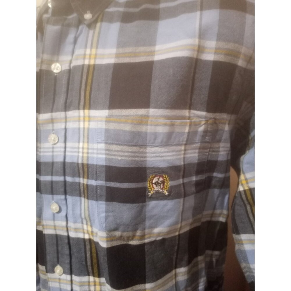Cinch Men's Long Sleeve Shirt Button Down 100% Cotton, Cowboy, Blue Plaid Size M - Picture 3 of 13